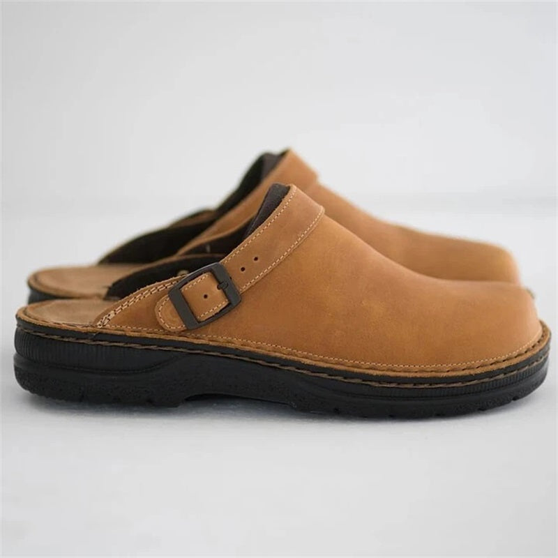 Aryan Leather Clogs