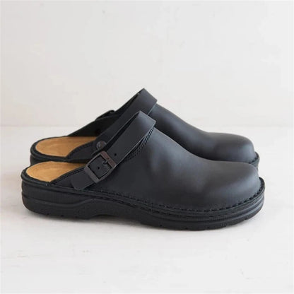 Aryan Leather Clogs
