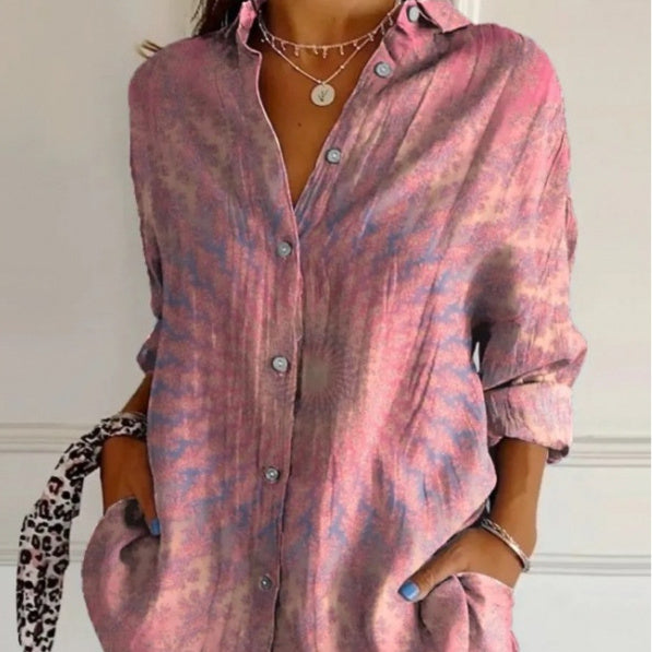 Pleated Shirt Tops