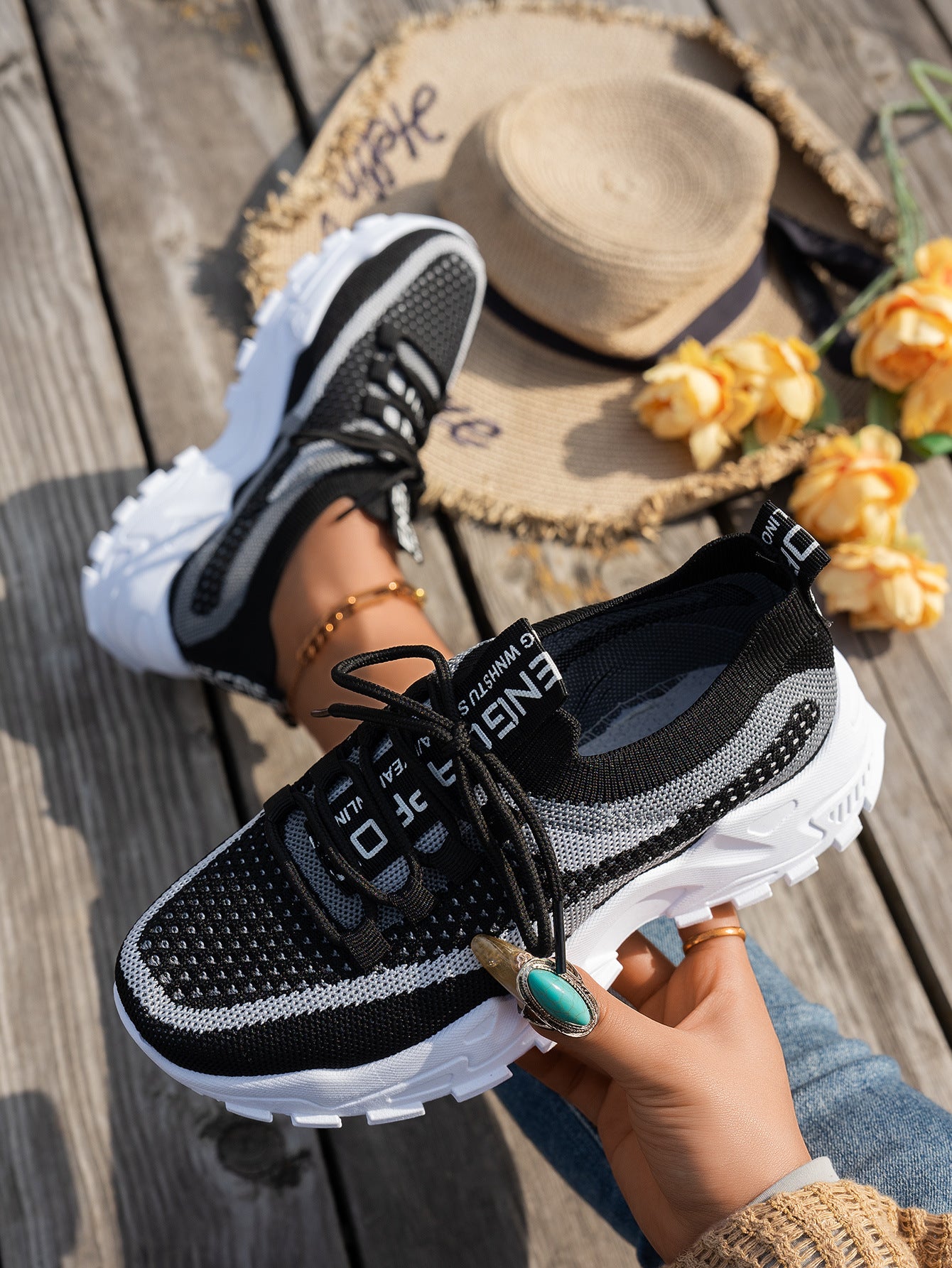 Fly knit sneakers
