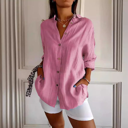 Pleated Shirt Tops