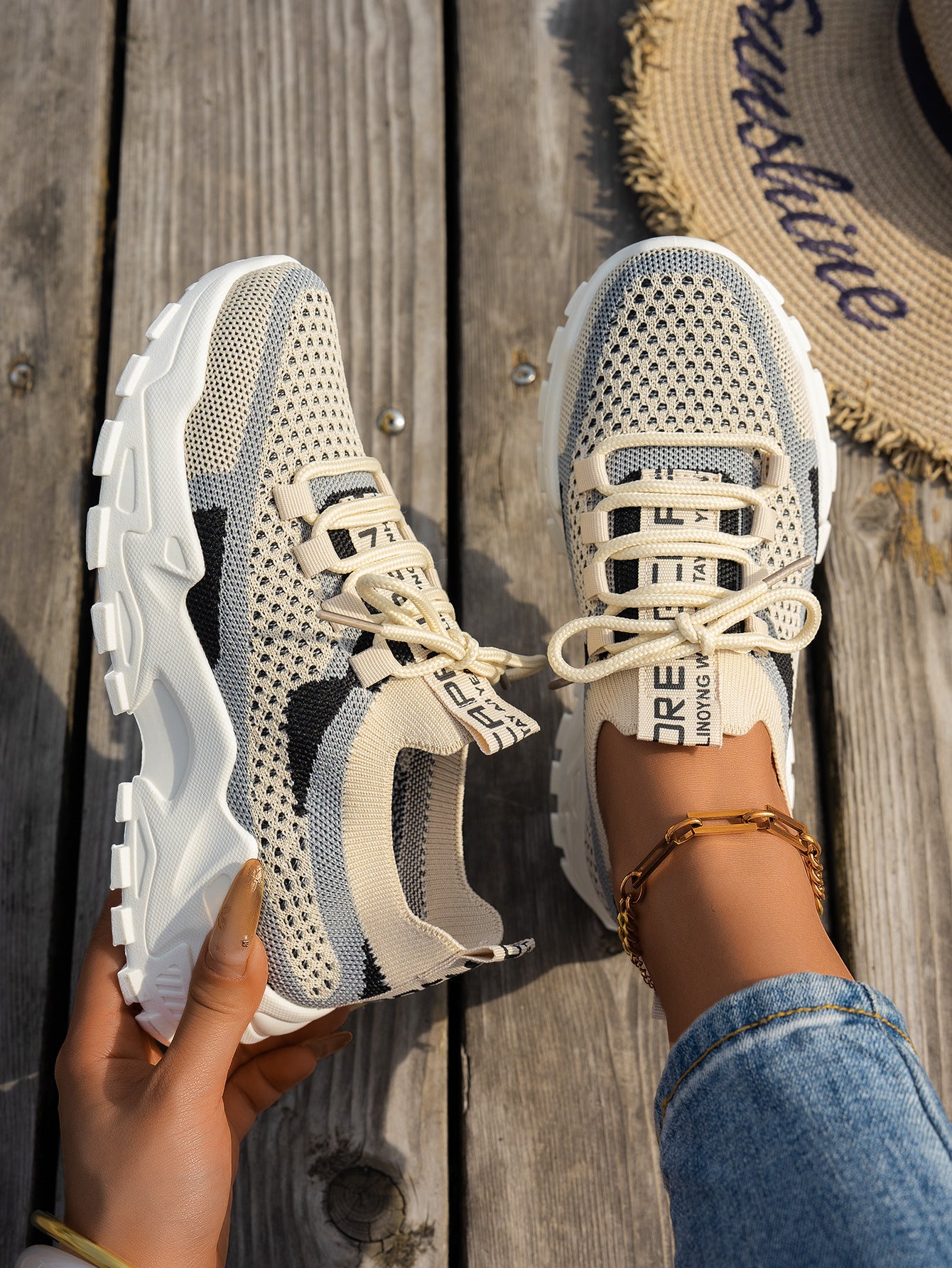 Fly knit sneakers