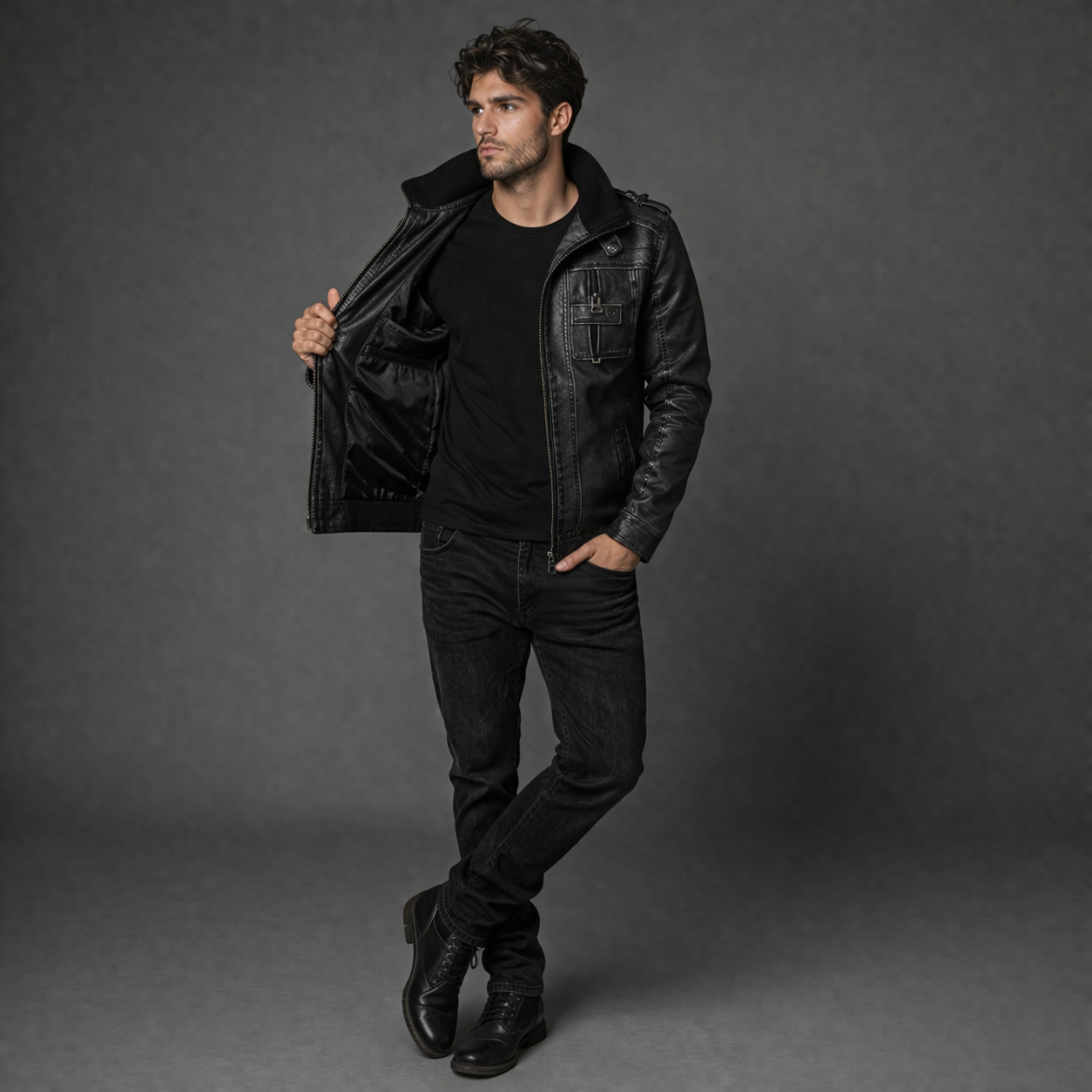 Saints Leather Jacket