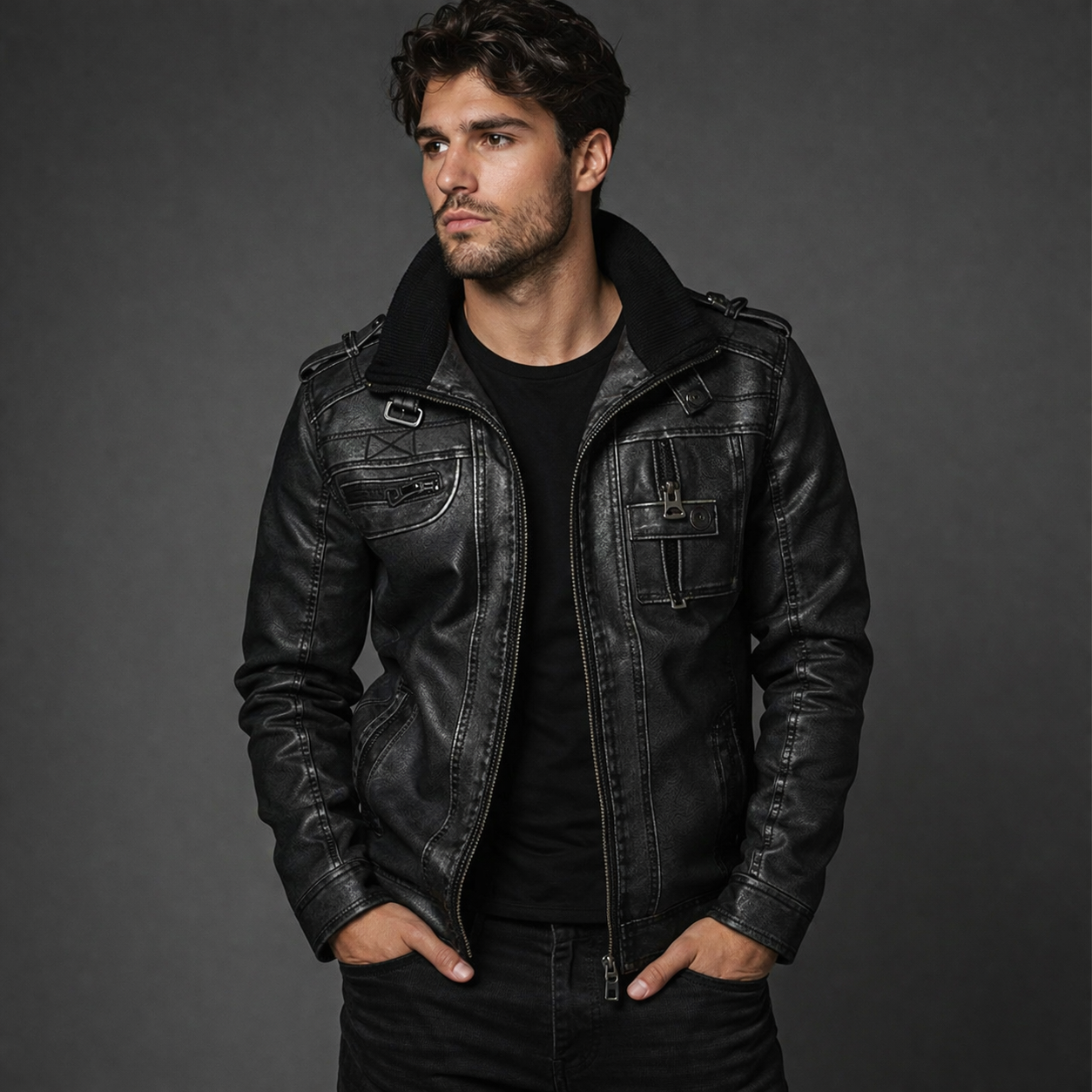 Saints Leather Jacket