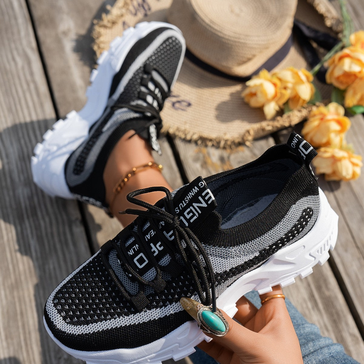 Fly knit sneakers